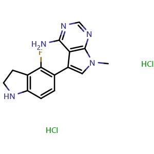 Chemical structure of Lerociclib dihydrochloride , CAS 2097938-59-3, AChemBlock Y226142