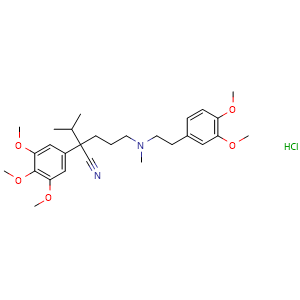 Chemical structure of Gallopamil hydrochloride , CAS 16662-46-7, AChemBlock Y226145