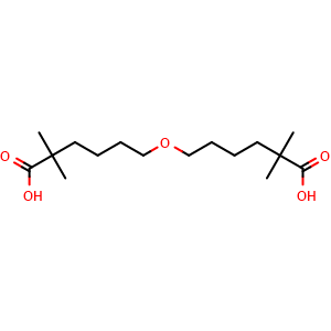 Chemical structure of Gemcabene , CAS 183293-82-5, AChemBlock Y226152