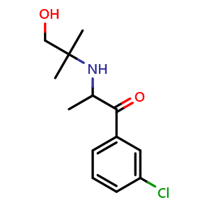 Chemical structure of Hydroxybupropion , CAS 92264-81-8, AChemBlock Y226172