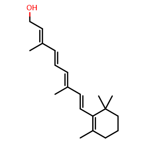 Chemical structure of Retinol , CAS 68-26-8, AChemBlock Y226198