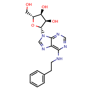 Chemical structure of N6-(2-Phenylethyl)adenosine , CAS 20125-39-7, AChemBlock Y226242