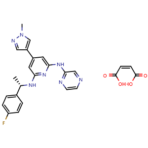 Chemical structure of Ilginatinib maleate , CAS 1354799-87-3, AChemBlock Y226269