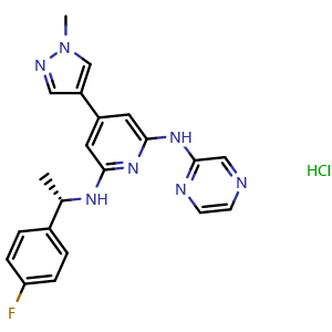 Chemical structure of Ilginatinib hydrochloride , CAS 1239358-85-0, AChemBlock Y226270