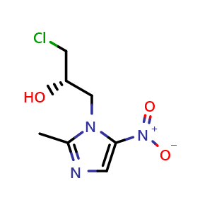 Chemical structure of Ornidazole (Levo-) , CAS 166734-83-4, AChemBlock Y226280