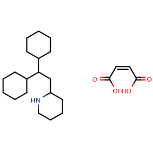 Chemical structure of Perhexiline maleate , CAS 6724-53-4, AChemBlock Y226297