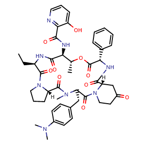 Chemical structure of Pristinamycin IA , CAS 3131-03-1, AChemBlock Y226317