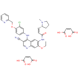 Chemical structure of Pyrotinib dimaleate , CAS 1397922-61-0, AChemBlock Y226327