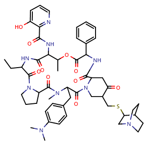 Chemical structure of Quinupristin , CAS 120138-50-3, AChemBlock Y226329