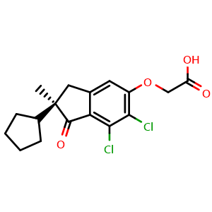 Chemical structure of R(+)-IAA-94 , CAS 54197-31-8, AChemBlock Y226352