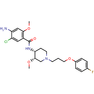 Chemical structure of Cisapride , CAS 81098-60-4, AChemBlock Y226372