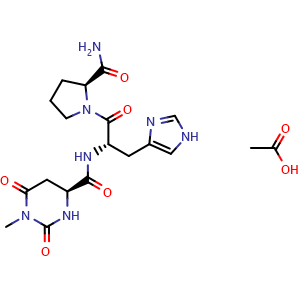 Chemical structure of Taltirelin acetate , CAS 1549593-23-8, AChemBlock Y226390
