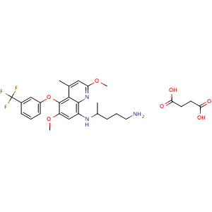 Chemical structure of Tafenoquine Succinate , CAS 106635-81-8, AChemBlock Y226393