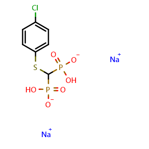 Chemical structure of Tiludronate disodium , CAS 149845-07-8, AChemBlock Y226401