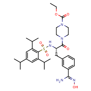 Chemical structure of Upamostat , CAS 590368-25-5, AChemBlock Y226420