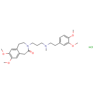 Chemical structure of Zatebradine hydrochloride , CAS 91940-87-3, AChemBlock Y226442
