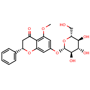 Chemical structure of 5-MethoxyPinocembroside , CAS 1450878-89-3, AChemBlock Y226459