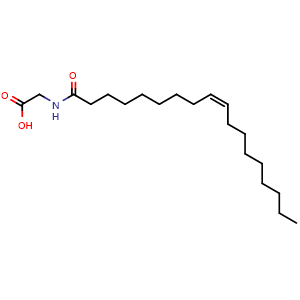 Chemical structure of N-Oleoyl glycine , CAS 2601-90-3, AChemBlock Y226494