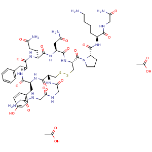 Chemical structure of Terlipressin Acetate , CAS 1884420-36-3, AChemBlock Y226504