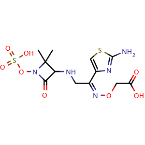 Chemical structure of Tigemonam , CAS 102507-71-1, AChemBlock Y226505