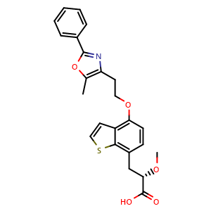 Chemical structure of Aleglitazar , CAS 475479-34-6, AChemBlock Y226534