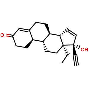 Chemical structure of Gestodene , CAS 60282-87-3, AChemBlock Y226597