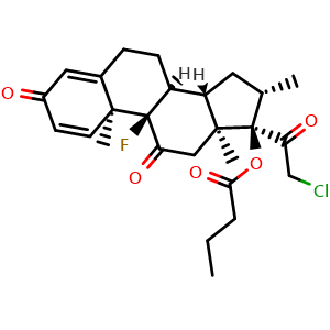 Chemical structure of Clobetasone butyrate , CAS 25122-57-0, AChemBlock Y226613
