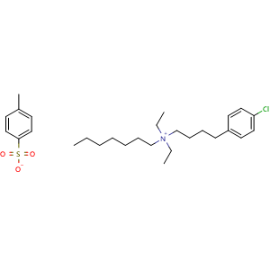Chemical structure of Clofilium tosylate , CAS 92953-10-1, AChemBlock Y226614