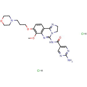 Chemical structure of Copanlisib dihydrochloride , CAS 1402152-13-9, AChemBlock Y226617