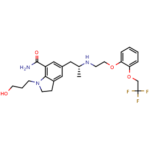 Chemical structure of Silodosin , CAS 160970-54-7, AChemBlock Y226623