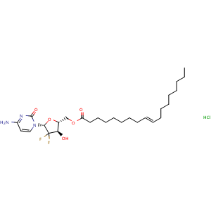 Chemical structure of Gemcitabine elaidate hydrochloride , CAS 2918768-08-6, AChemBlock Y226669