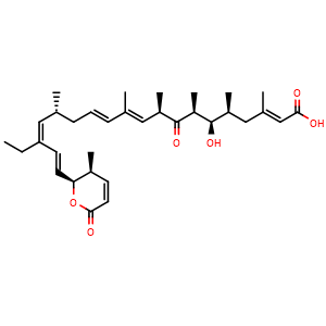 Chemical structure of Leptomycin B , CAS 87081-35-4, AChemBlock Y226722
