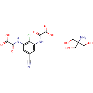 Chemical structure of Lodoxamide tromethamine , CAS 63610-09-3, AChemBlock Y226726
