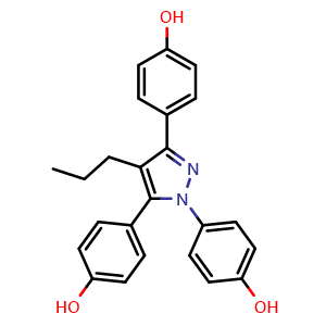 Chemical structure of Propyl pyrazole triol , CAS 263717-53-9, AChemBlock Y226805