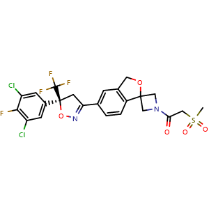 Chemical structure of Sarolaner , CAS 1398609-39-6, AChemBlock Y226840
