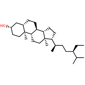 Chemical structure of Stigmastanol , CAS 83-45-4, AChemBlock Y226858
