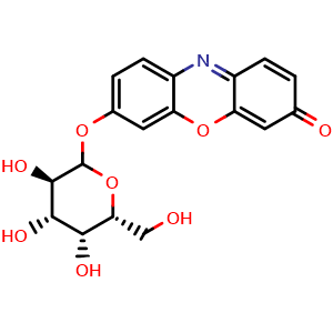 Chemical structure of resorufin galactopyranoside , CAS 95079-19-9, AChemBlock Y226869