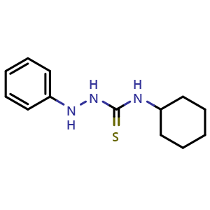 Chemical structure of 4-Cyclohexyl-1-phenylthiosemicarbazide , CAS 27421-91-6, AChemBlock Y226916