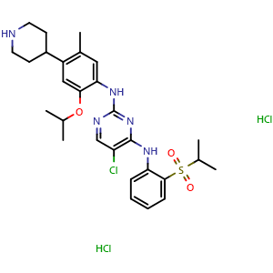Chemical structure of Ceritinib dihydrochloride , CAS 1380575-43-8, AChemBlock Y226930