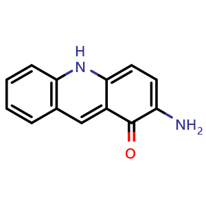 Chemical structure of 2-Aminoacridone , CAS 27918-14-5, AChemBlock Y226938