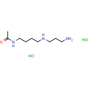 Chemical structure of N8-Acetylspermidine dihydrochloride , CAS 34450-15-2, AChemBlock Y226972