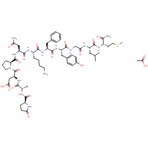 Chemical structure of Physalaemin acetate , AChemBlock Y226975