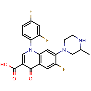 Chemical structure of Temafloxacin , CAS 108319-06-8, AChemBlock Y227009