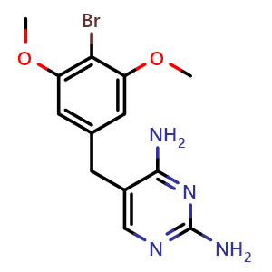 Chemical structure of Brodimoprim , CAS 56518-41-3, AChemBlock Y227017