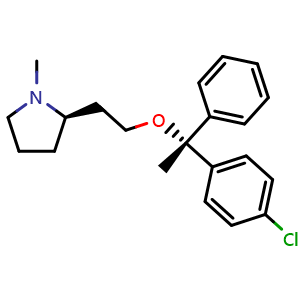 Chemical structure of Clemastine , CAS 15686-51-8, AChemBlock Y227027
