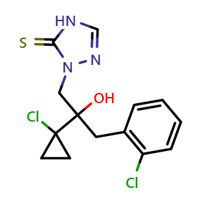 Chemical structure of Prothioconazole , CAS 178928-70-6, AChemBlock Y227032