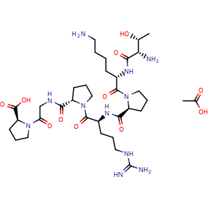 Chemical structure of Selank Acetate , AChemBlock Y227046