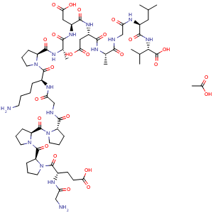 Chemical structure of BPC 157 acetate , AChemBlock Y227048