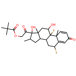 Chemical structure of Flumethasone pivalate , CAS 2002-29-1, AChemBlock Y227076