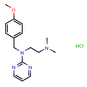 Chemical structure of Thonzylamine hydrochloride , CAS 63-56-9, AChemBlock Y227089